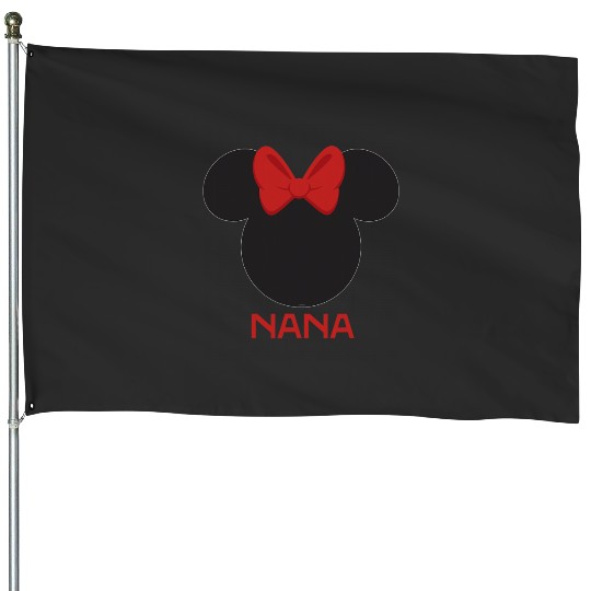 Disney Minnie Mouse Nana Grandma Red Bow Family Mother’s Day House Flags