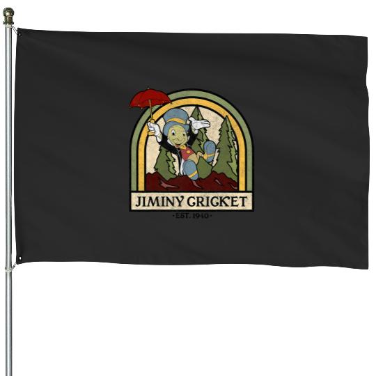 Disney Pinocchio Jiminy Cricket Established 1940 House Flags