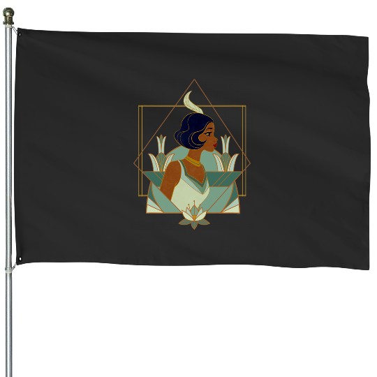Disney Princess Tiana Modern Art Deco Style House Flags