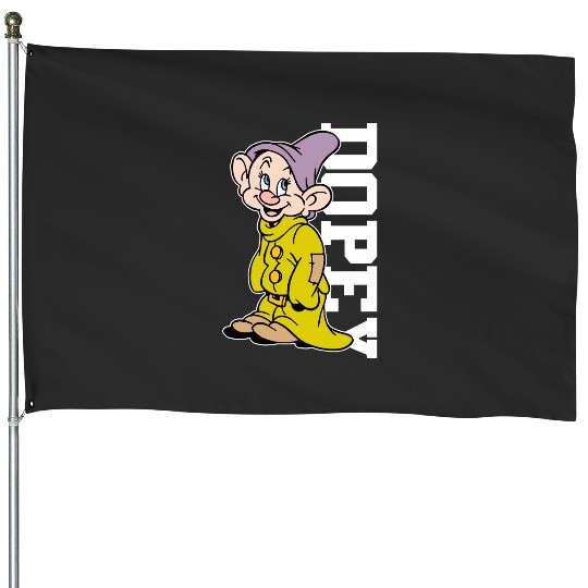 Disney Dopey Dwarf Portrait House Flags, Snow White and Seven Dwarfs House Flags