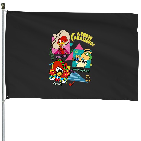 Disney The Three Caballeros Mexico House Flags, Three Caballeros House Flags