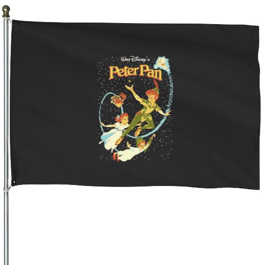 Vintage Peter Pan House Flags | Peter Pan Graphic House Flags | Disneyland Graphic House Flags