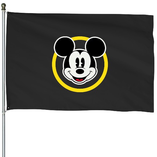 Amazons s Disney Smiling Mickey in Yellow Circle House Flags