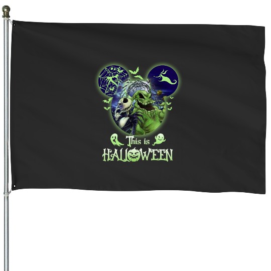 This is Halloween Oogie Boogie Bash 2024 House Flags, Disneyland Halloween House Flags