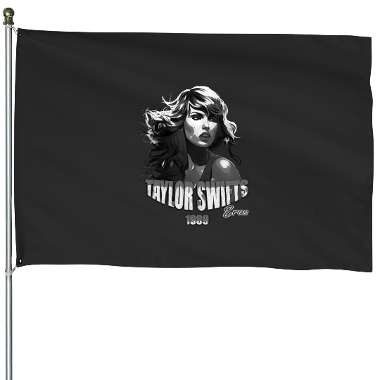 Discover Black And White taylor swiftts Eras Tour 1921 House Flags