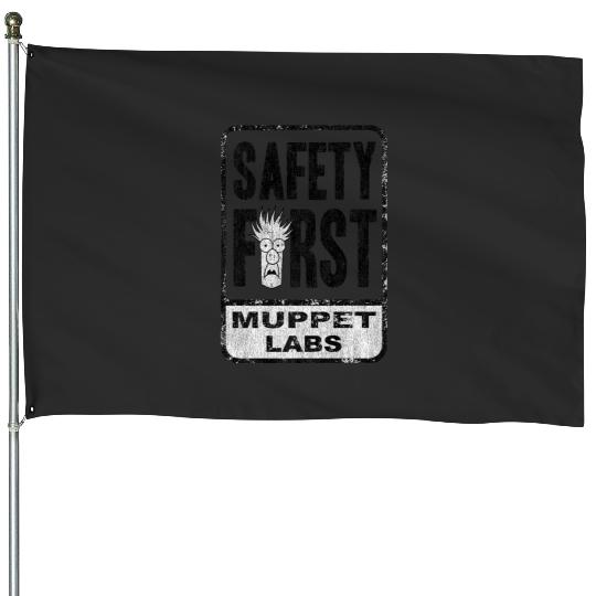 Disney The Muppets Safety First Sign Beaker Distressed Premium House Flags