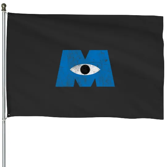 Disney Pixars Monsters Inc Distressed Cyclops Blue Logo House Flags
