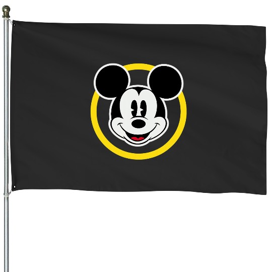 Amazons Essentials Disney Smiling Mickey in Yellow Circle House Flags