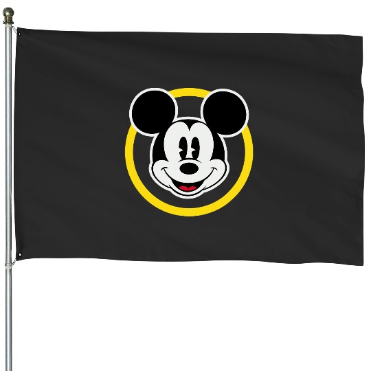 Amazons Essentials Disney Smiling Mickey in Yellow Circle House Flags