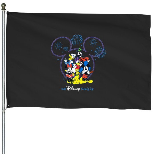 Disney Mickey and Friends Fireworks Our Disney Family Trip House Flags