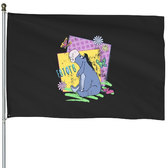 Disney Winnie The Pooh Eeyore Retro Butterflies House Flags