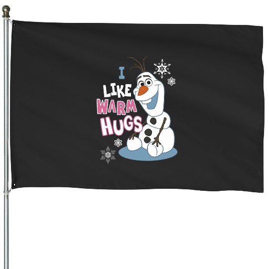 disney frozens Christmas Olaf I Love Warms Hugs Portrait House Flags