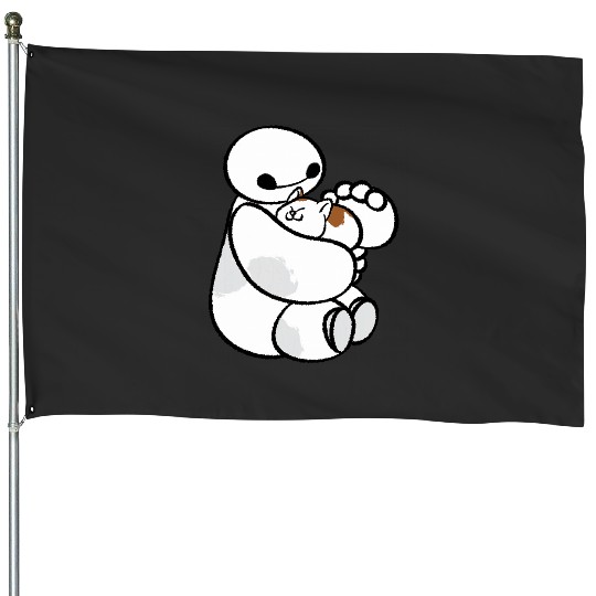 Disney Big Hero 6 Baymax Cat Cute Portrait House Flags