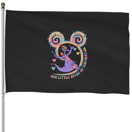 One Little Spark Of Inspiration  House Flags, Disney Figment Dragon House Flags