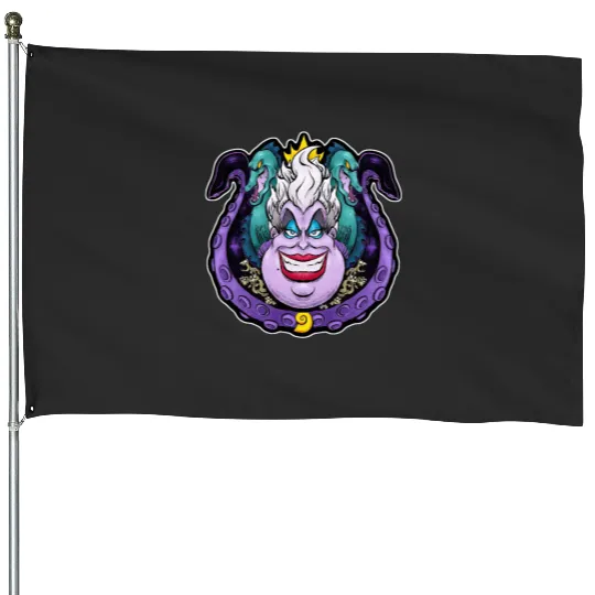 Ursula Villain Vintage House Flags, Disney Villain's Ursula House Flags, Ursula Sea Witch Women's House Flags, Disney Sea Witch Ursula Classic House Flags