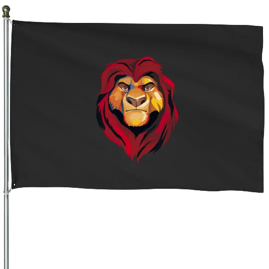 Disney The Lion King Mufasa Artistic Painted Portrait House Flags