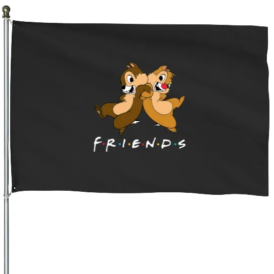 Chip And Dale Friends House Flags, Chip and Dale House Flags, Disney Friends House Flags