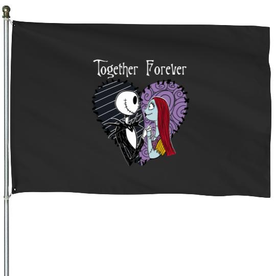 Disney The Nightmare Before Christmas Jack Sally Together House Flags