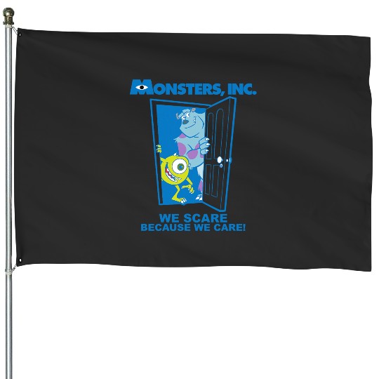 Disney Pixars Monsters Inc. We Scare Because We Care House Flags