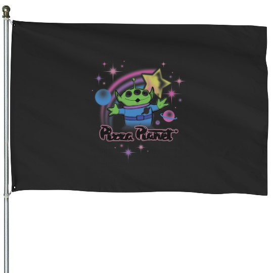 Disney Pixars Toy Story Alien Pizza Planets Airbrush House Flags