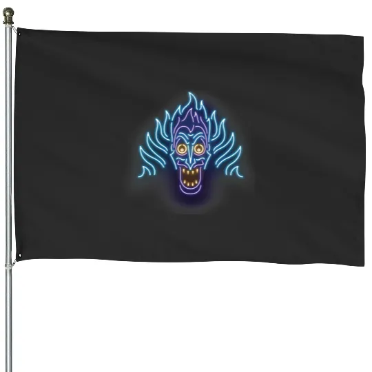 Disney Hercules Neon Hades Head Shot Graphic House Flags