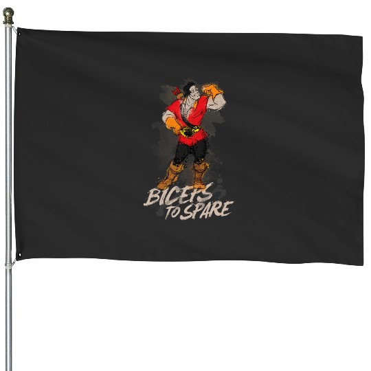 Disney Beauty and the Beast Gaston Biceps to Spare House Flags