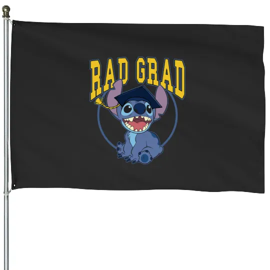 Disney Lilo Stitch Graduation Stitch Bad Grad Collegiate House Flags