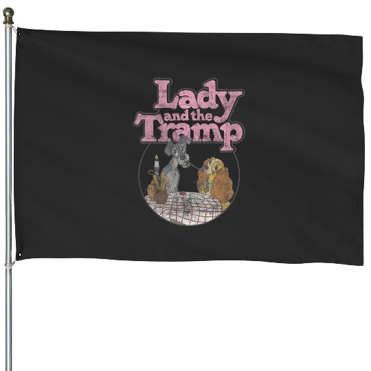 Disney The Lady And The Tramp Circle Portrait Logo House Flags