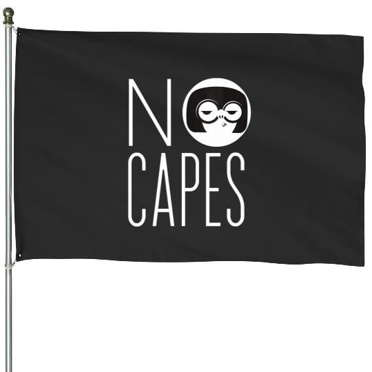 Womens Disney Pixars The Incredibles 2 Edna Mode No Capes Logo VNeck House Flags