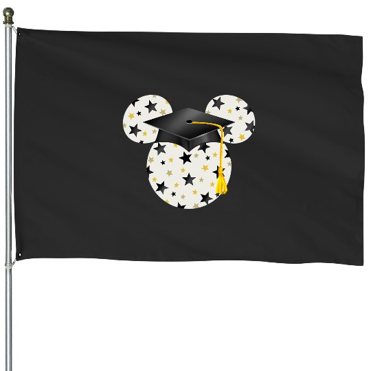 Disney Mickey Head Graduation Hat Star Fill House Flags