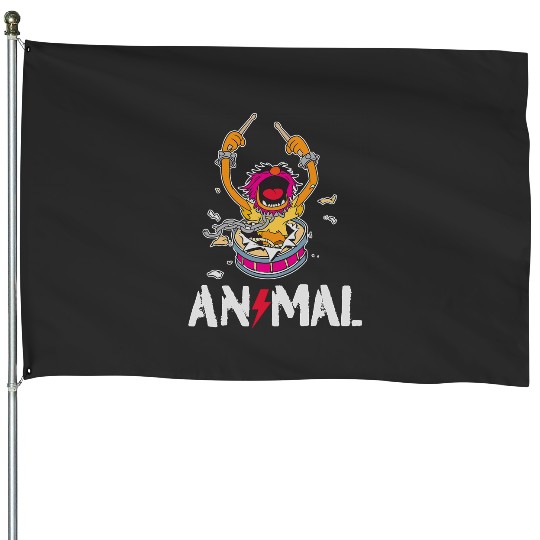 Disney The Muppets Animal Rock And Roll Drums Graffiti Logo House Flags