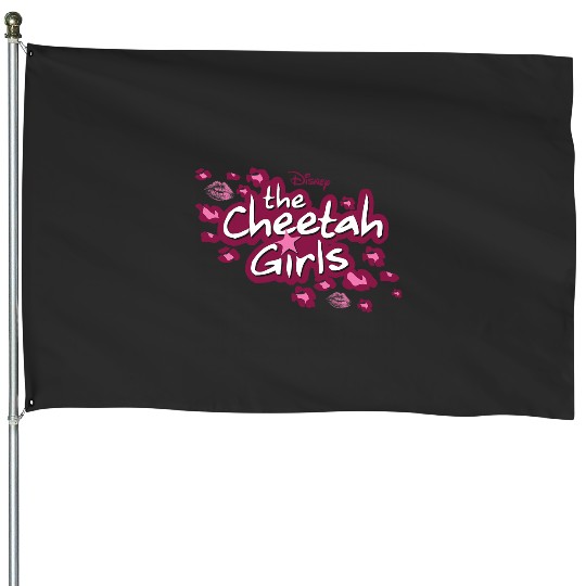 Disney Channel The Cheetah Girls Logo Pink Animal Print House Flags