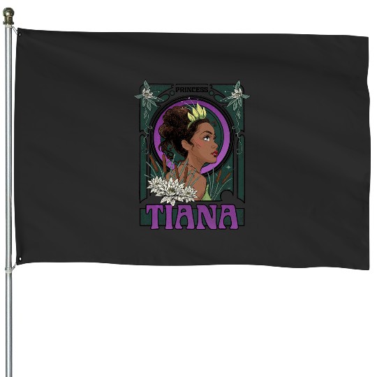 Disney The Princess The Frog Tiana Profile Sketch House Flags
