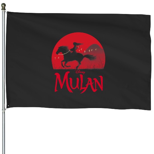 Disney Mulan Live Action Mulan Khan Sunset Silhouette House Flags