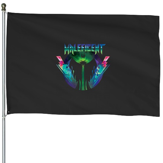 Disney Villains Maleficent 90s Rock Band Neon House Flags