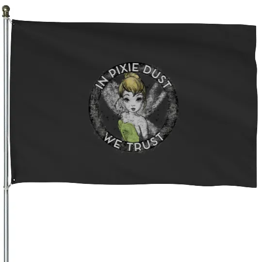 Disney Peter Pan Tinkerbell Circle In Pixie Dust We Trust House Flags