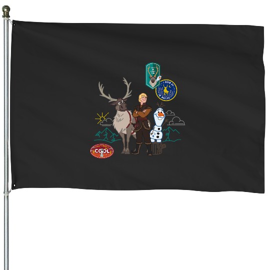 disney frozenss 2 Olaf Sven and Kristoff Patches House Flags