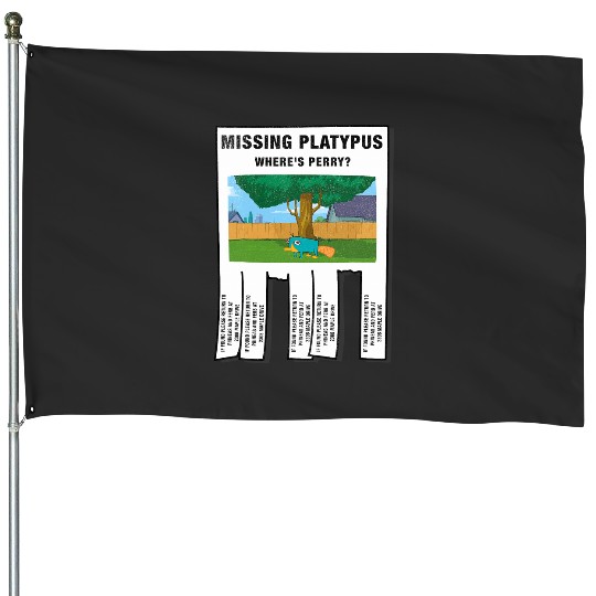 Disney Phineas And Ferb Missing Platypus House Flags