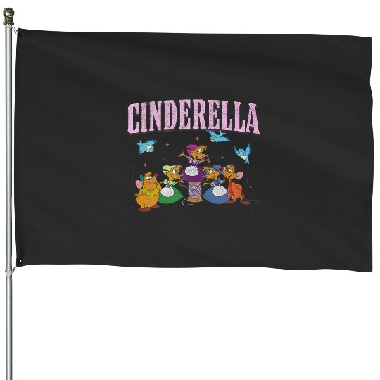 Disney Cinde Cute Cinderellas Helpers Group Shot Logo House Flags
