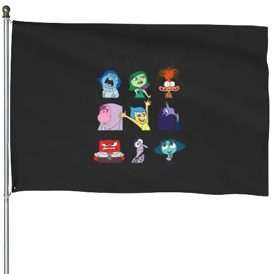 Disney Pixarss Inside Out 2 Today I Feel... Emotions Panels House Flags