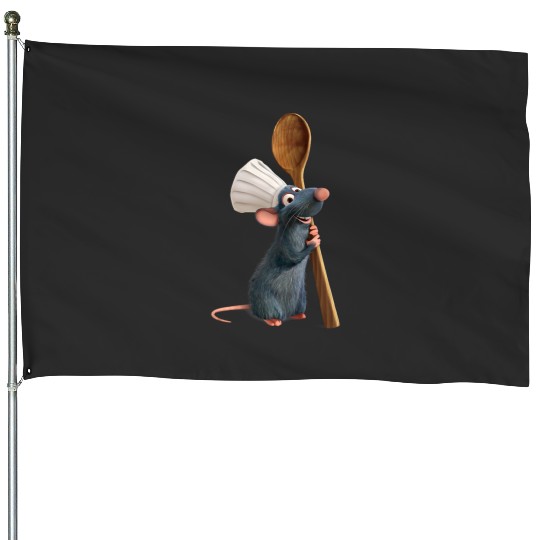 Disney Pixars Ratatouille Chef Remy with Spoon House Flags