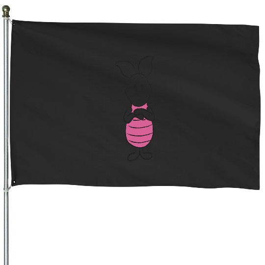 Disney Winnie The Pooh Piglet Simple Sketch House Flags