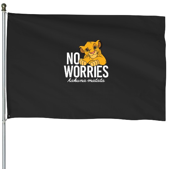 Disney Lion King Classic No Worries Simba T-Shirt House Flags