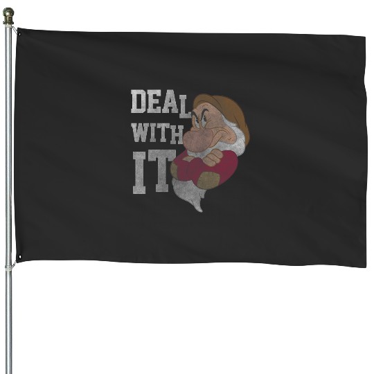 Disney Snow White Grumpy Deal With It Portrait House Flags