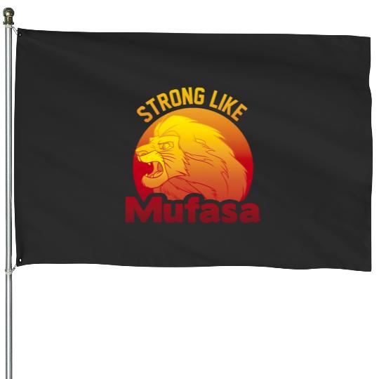 Disney The Lion King Strong Likes Mufasa Sunset Logo House Flags