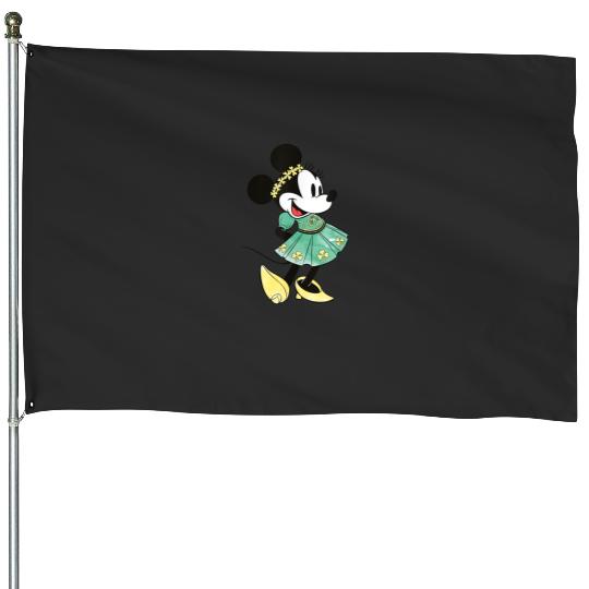 Disney Minnie Mouse Shamrock Dress St. Patrick's Day T-Shirt House Flags