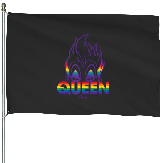 Disney Villains Ursula Queen Pride Rainbow House Flags