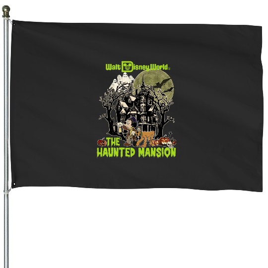 Vintage Disney Haunted Mansion House Flags, The Haunted Mansion Map House Flags