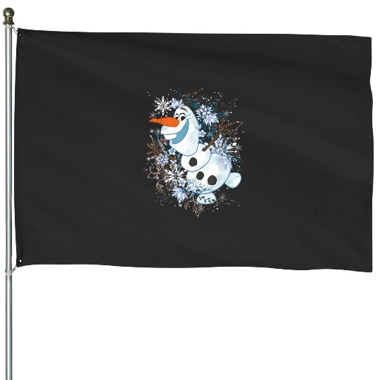 Disney Frozens Olaf Dancing In The Snowflakes Graphic T-Shirt T-Shirt House Flags