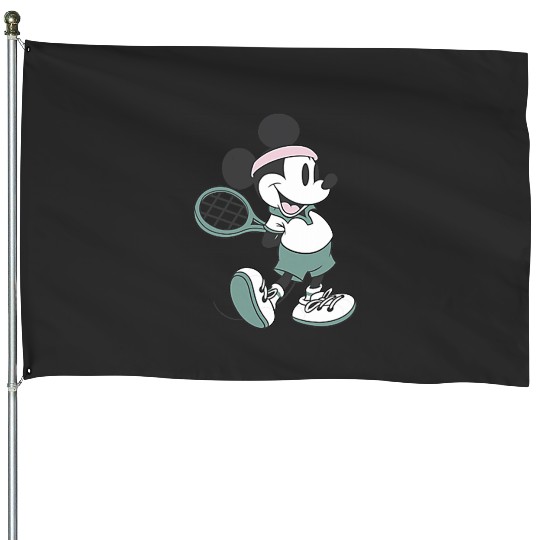Disney Mickey And Friends Retro Tennis Mickey Pocket Logo House Flags